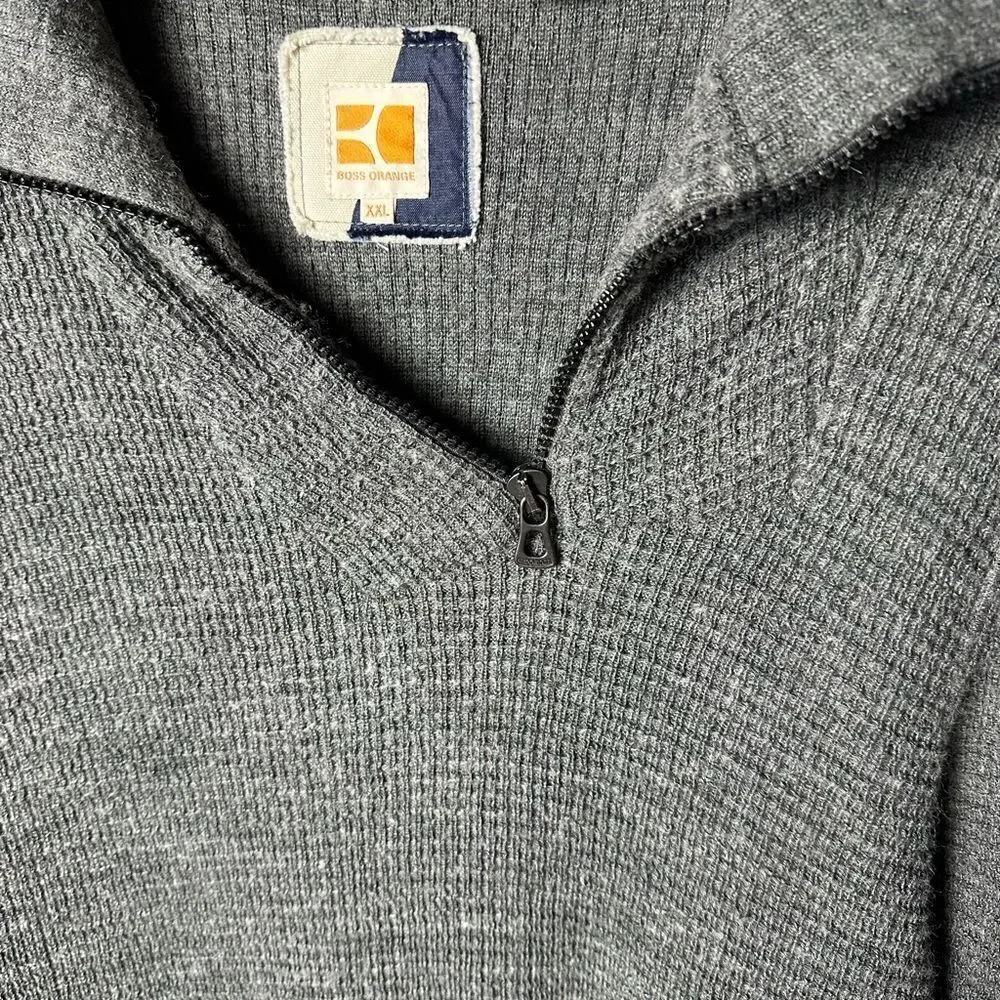 Boss Orange Sweater Men’s Size XXL Asymmetrical Front Zip